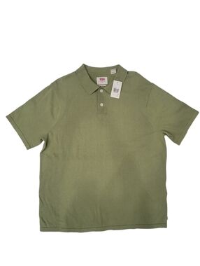 NEW! Men's, Levi's Olive Green Cotton, Short  Sleeve Polo Shirt, Size XL